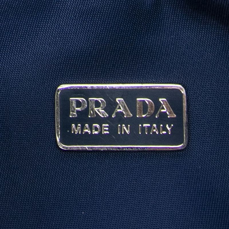 Prada Vintage Mini Zip Hobo Royal Blue Nylon Canvas A