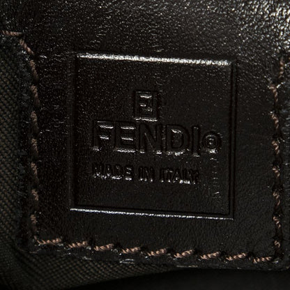 Fendi Front Slip Pocket Hobo Tan/dark Brown Zucca Canvas A