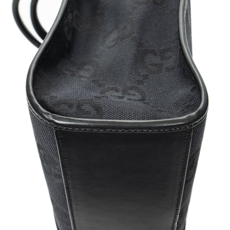 Gucci Balduto Tall Tote Black Jumbo GG Canvas A