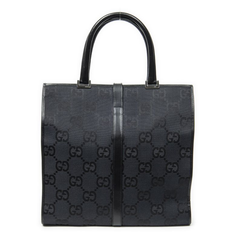 Gucci Balduto Tall Tote Black Jumbo GG Canvas A