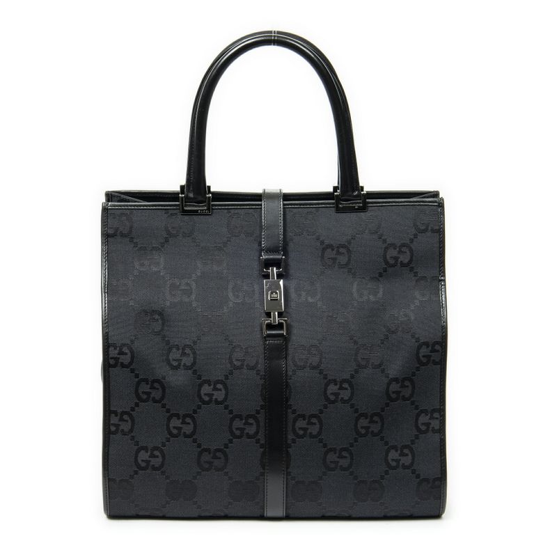Gucci Balduto Tall Tote Black Jumbo GG Canvas A