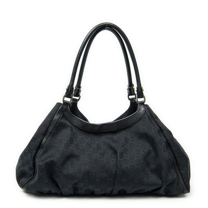 Gucci Large Abby D Ring Tote Black GG Canvas A