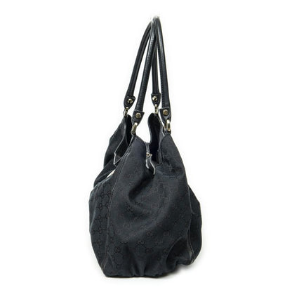 Gucci Large Abby D Ring Tote Black GG Canvas A