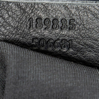 Gucci Large Abby D Ring Tote Black GG Canvas A