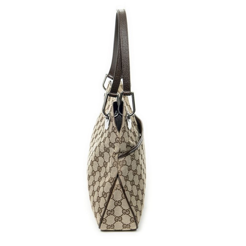 Gucci Medium Eclipse Tote Beige/dark Brown GG Canvas A