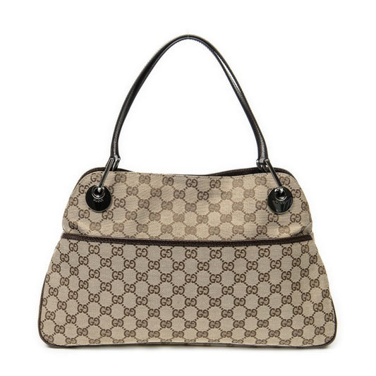 Gucci Medium Eclipse Tote Beige/dark Brown GG Canvas A