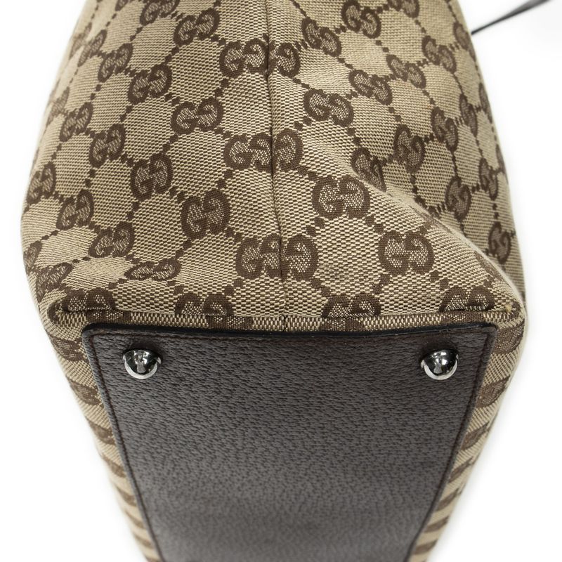 Gucci Eclipse Tall Tote Beige/dark Brown GG Canvas AB