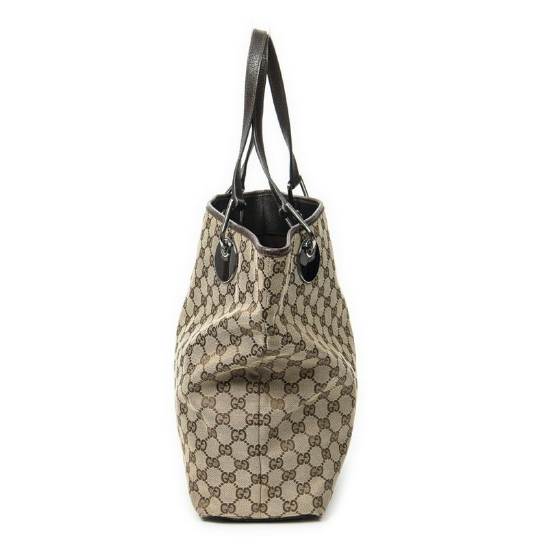 Gucci Eclipse Tall Tote Beige/dark Brown GG Canvas AB