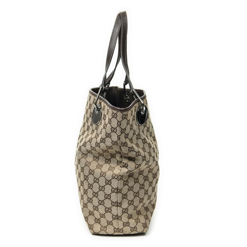 Gucci Eclipse Tall Tote Beige/dark Brown GG Canvas AB