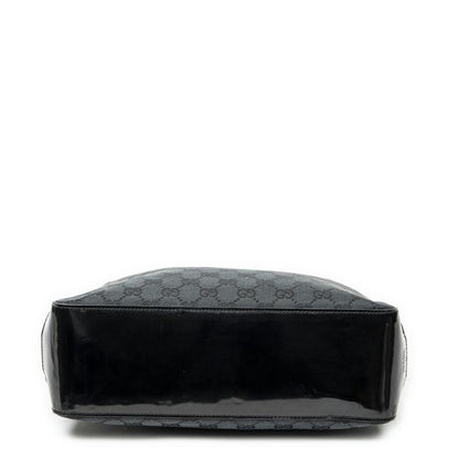 Gucci Lucite Handle Hobo Black GG Canvas A