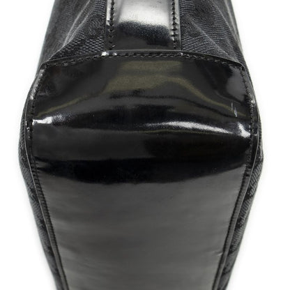 Gucci Lucite Handle Hobo Black GG Canvas A