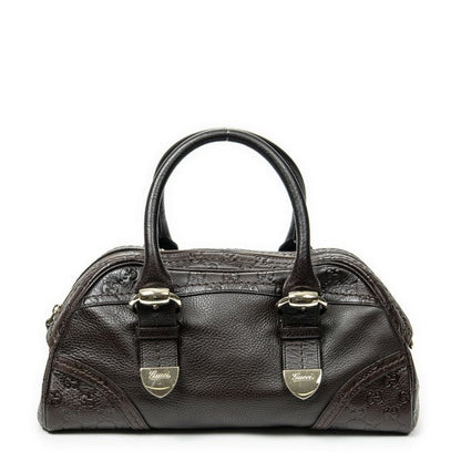 Gucci Mini Bowler Bag Dark Brown Guccissima A