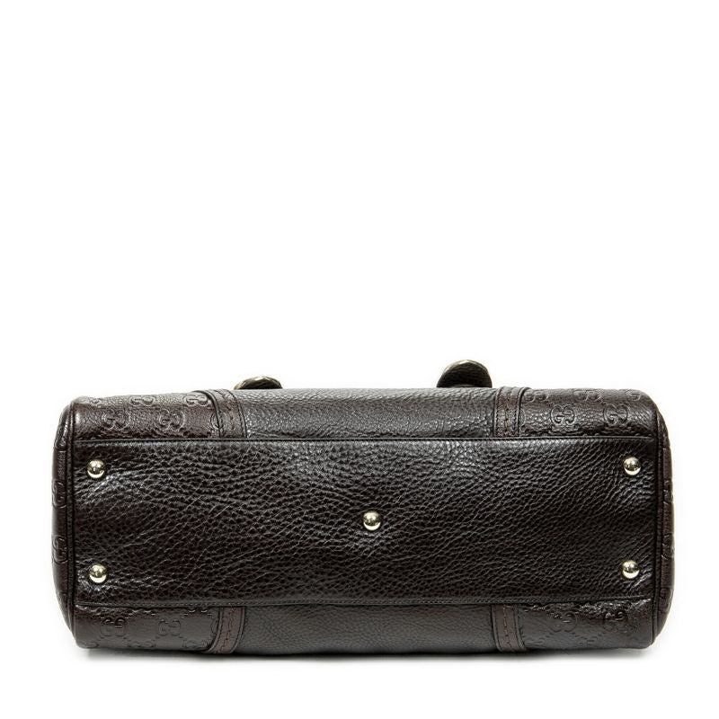 Gucci Mini Bowler Bag Dark Brown Guccissima A