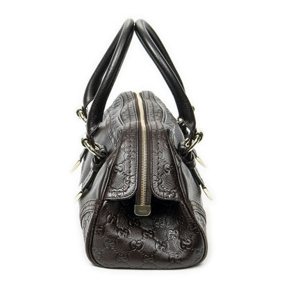 Gucci Mini Bowler Bag Dark Brown Guccissima A