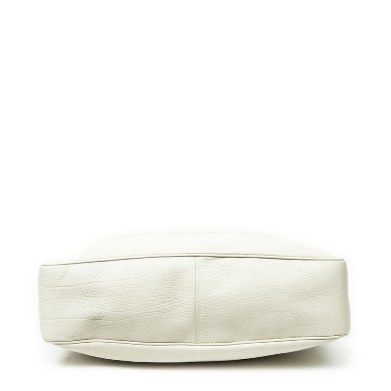 Gucci Medium Diana Bamboo Hobo Ivory Grained Calfskin Leather A