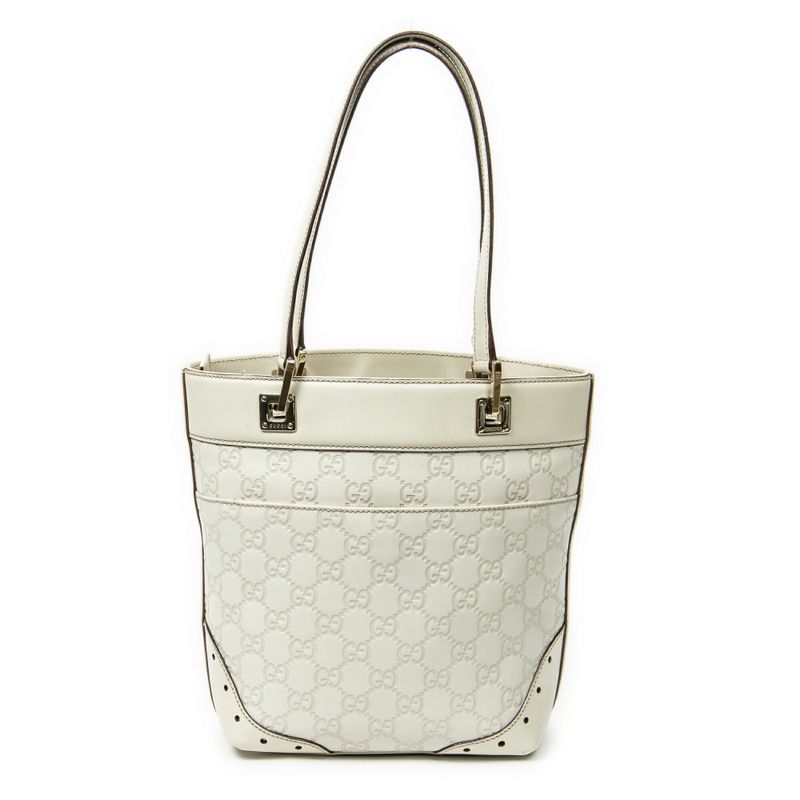 Gucci Small Punch Tote Ivory Guccissima A