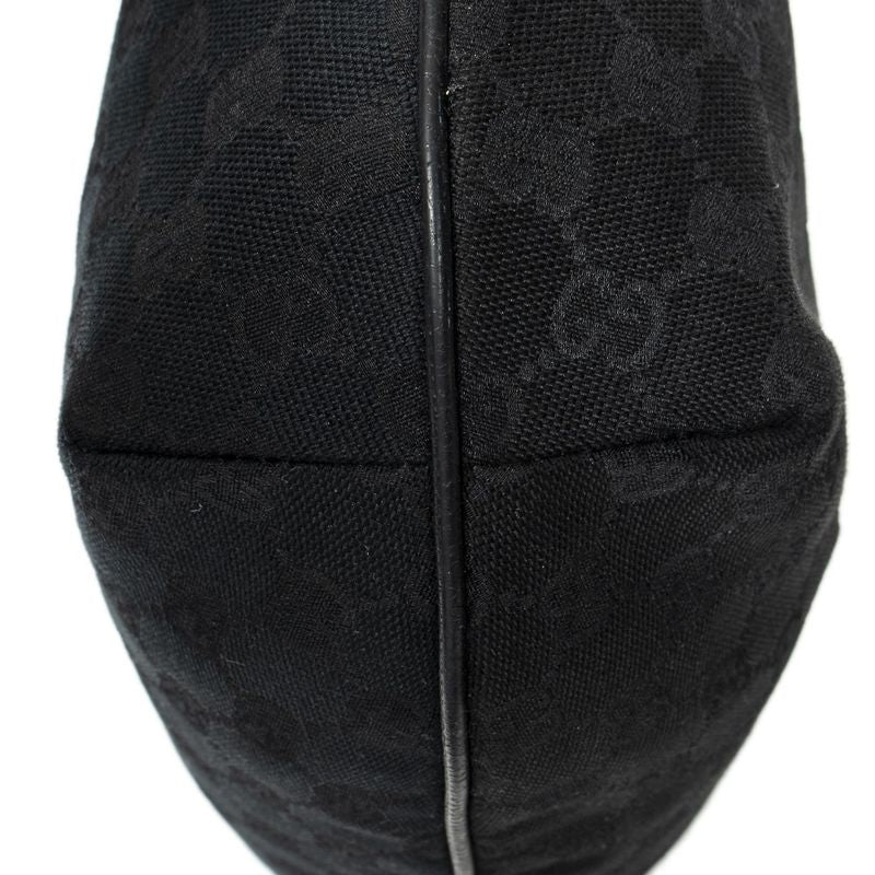 Gucci Half Moon Zip Messenger Black GG Canvas A