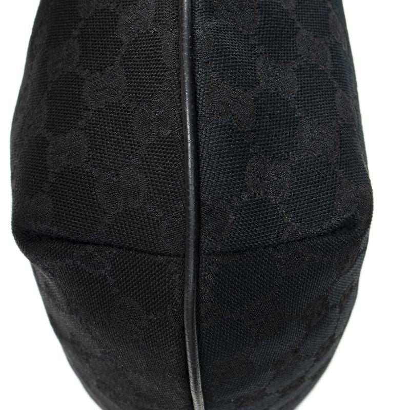 Gucci Half Moon Zip Messenger Black GG Canvas A