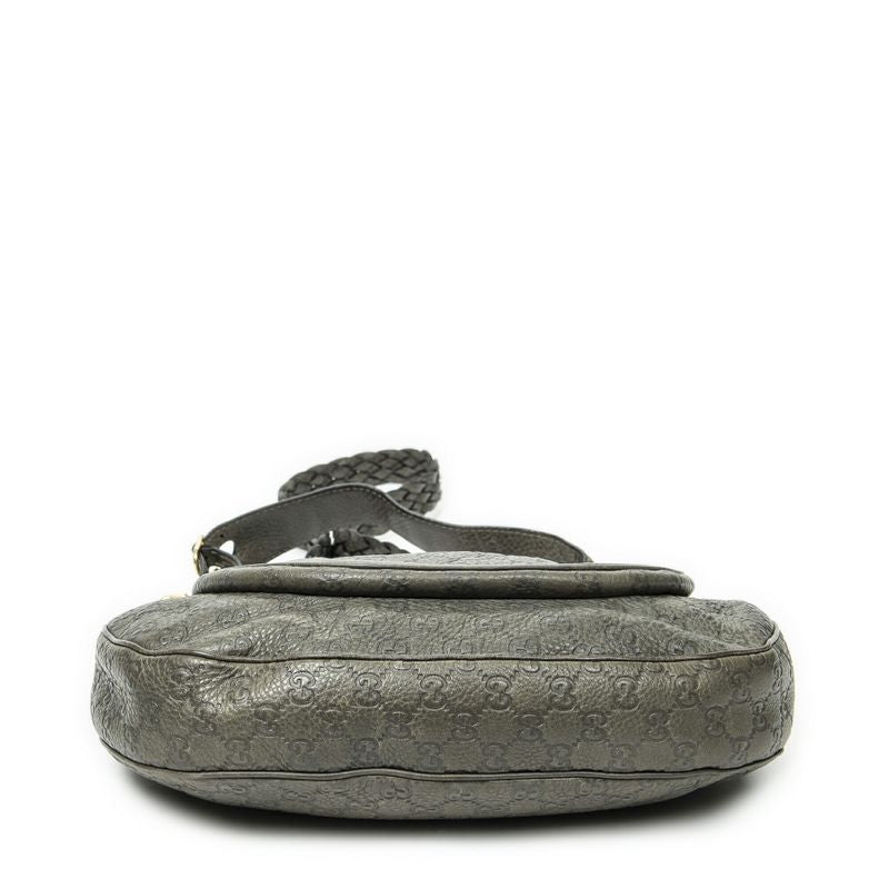 Gucci Large New Pelham Hobo Grey Guccissima A