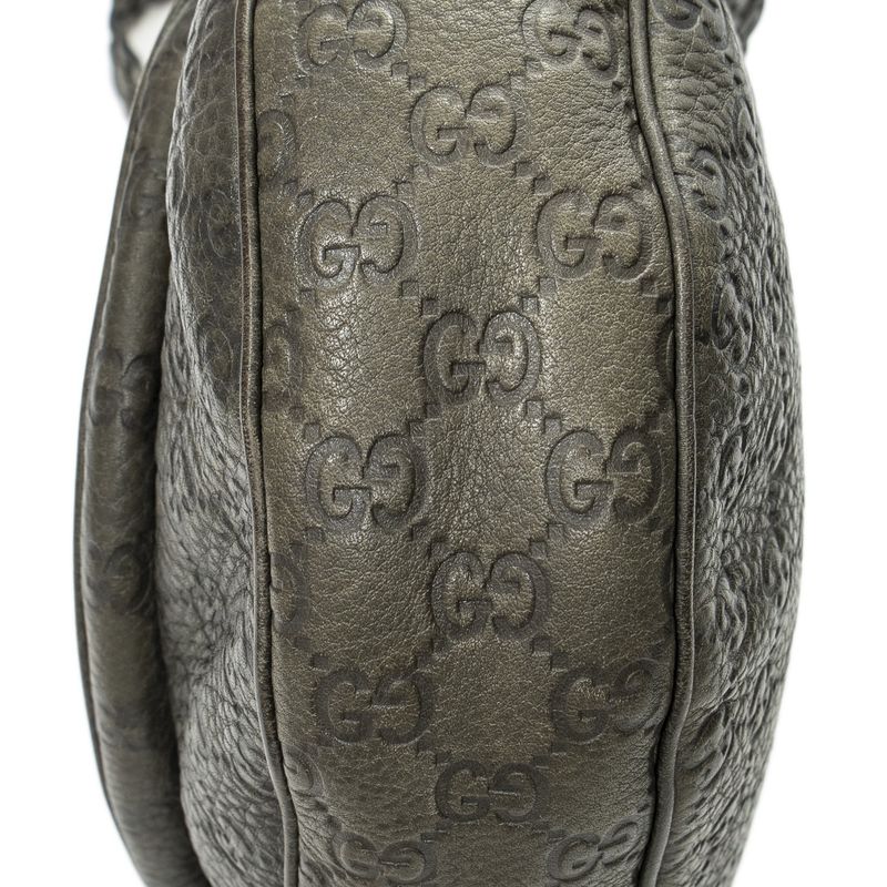 Gucci Large New Pelham Hobo Grey Guccissima A