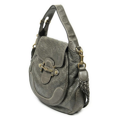 Gucci Large New Pelham Hobo Grey Guccissima A