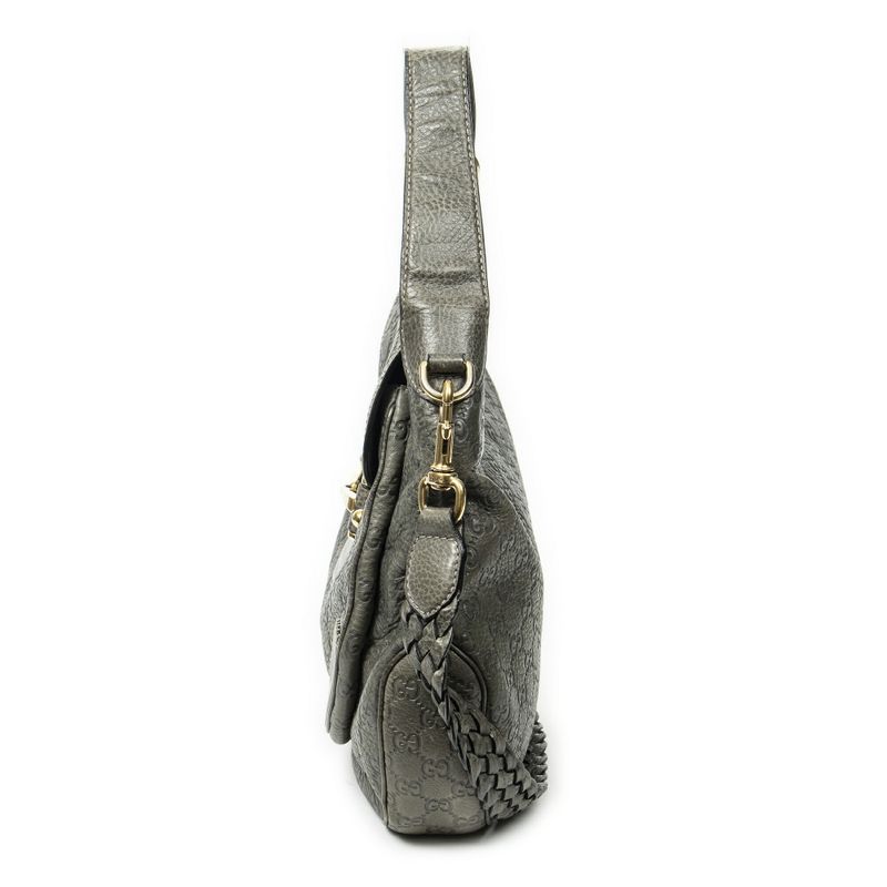 Gucci Large New Pelham Hobo Grey Guccissima A