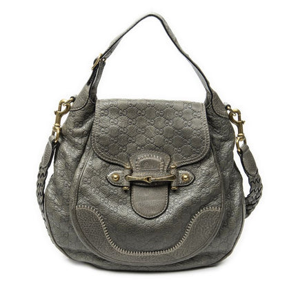 Gucci Large New Pelham Hobo Grey Guccissima A