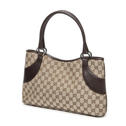 Gucci Tote Bag Beige/dark Brown GG Canvas A