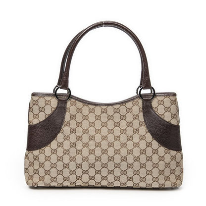 Gucci Tote Bag Beige/dark Brown GG Canvas A