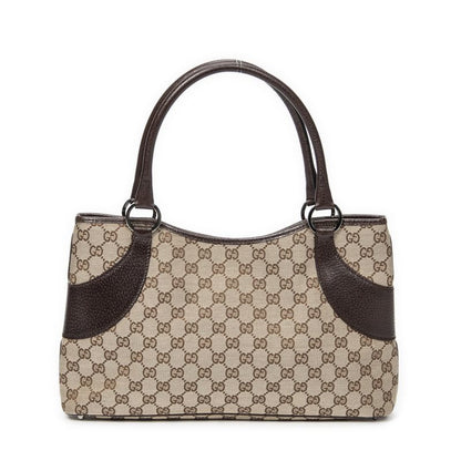 Gucci Tote Bag Beige/dark Brown GG Canvas A