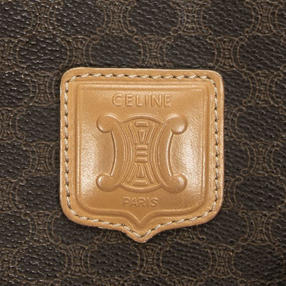 Celine Vintage Mini Boston Brown/beige Macadam PVC Canvas AB