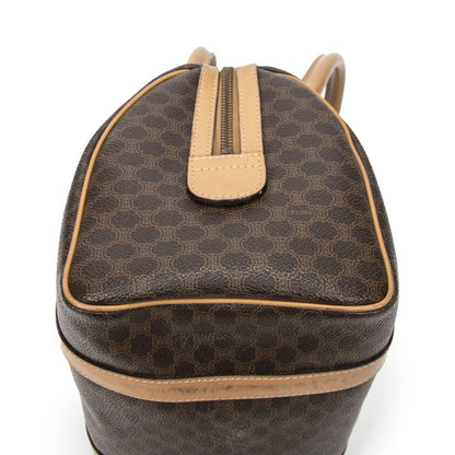 Celine Vintage Mini Boston Brown/beige Macadam PVC Canvas AB