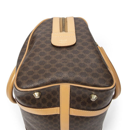 Celine Vintage Small Boston Brown/beige Macadam PVC Canvas A