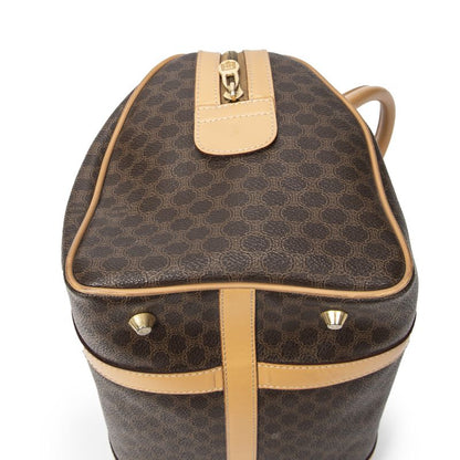 Celine Vintage Small Boston Brown/beige Macadam PVC Canvas A