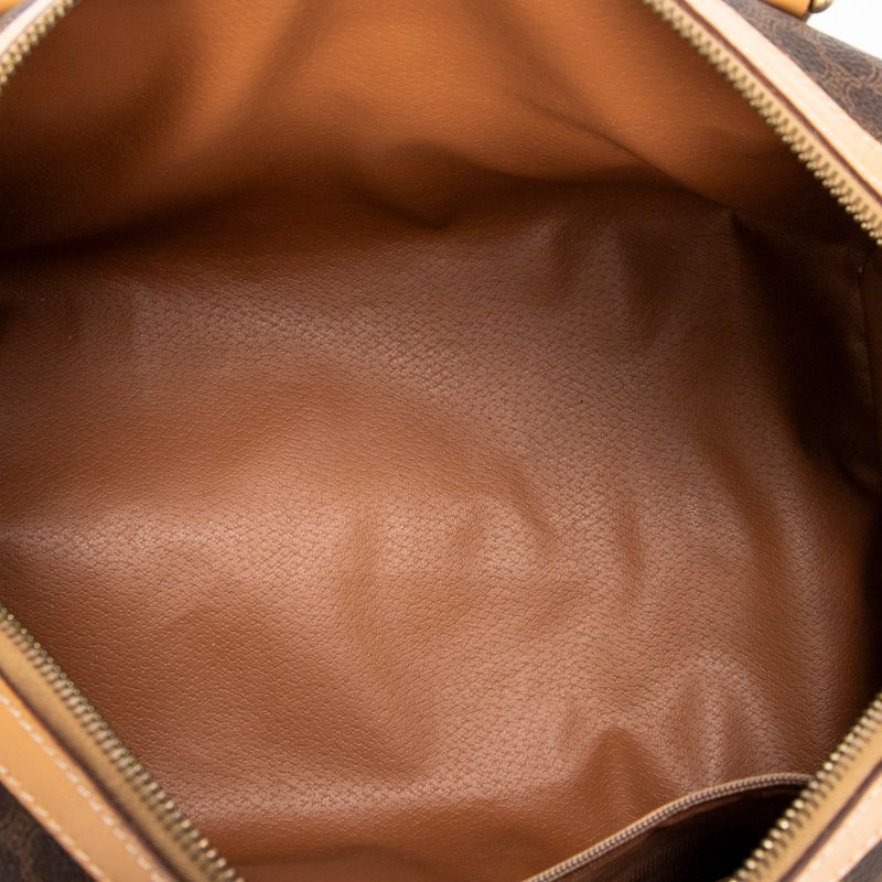 Celine Vintage Small Boston Brown/beige Macadam PVC Canvas A