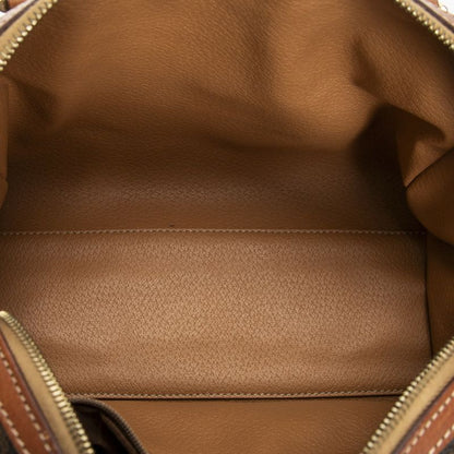 Celine Vintage Mini Boston Brown Macadam PVC Canvas AB