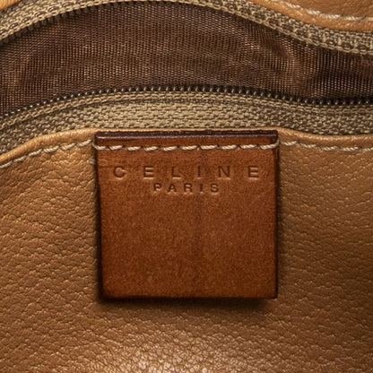 Celine Vintage Mini Boston Brown Macadam PVC Canvas AB