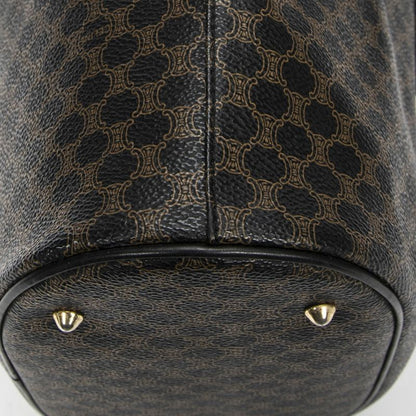 Celine Vintage Bucket Tote Black/brown Macadam PVC Canvas A