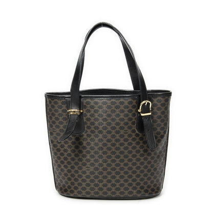 Celine Vintage Bucket Tote Black/brown Macadam PVC Canvas A