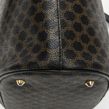 Celine Vintage Bucket Tote Black/brown Macadam PVC Canvas A