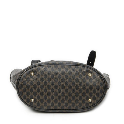 Celine Vintage Bucket Tote Black/brown Macadam PVC Canvas A