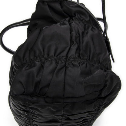 Prada Petite Shopping Tote Black Tessuto Gaufre Canvas A