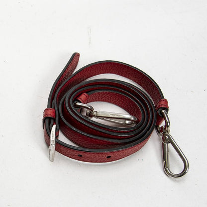 Prada Front Pocket Double Handle Tote Red Vitello Phoenix A