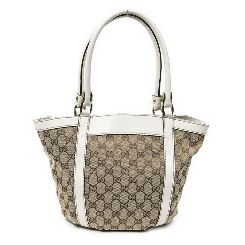Gucci Small Dring Bucket Tote White/beige GG Canvas A
