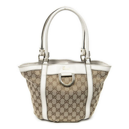Gucci Small Dring Bucket Tote White/beige GG Canvas A