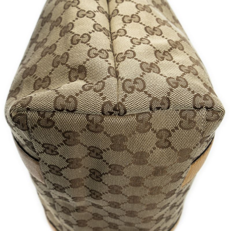 Gucci Vertical Bamboo Bar Shopper Yellow/beige GG Canvas A