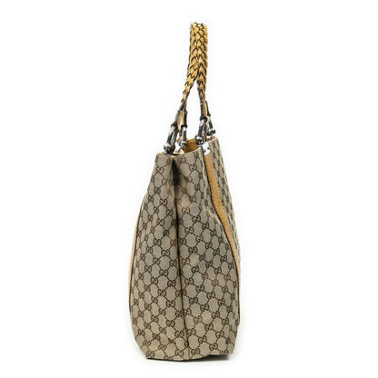Gucci Vertical Bamboo Bar Shopper Yellow/beige GG Canvas A