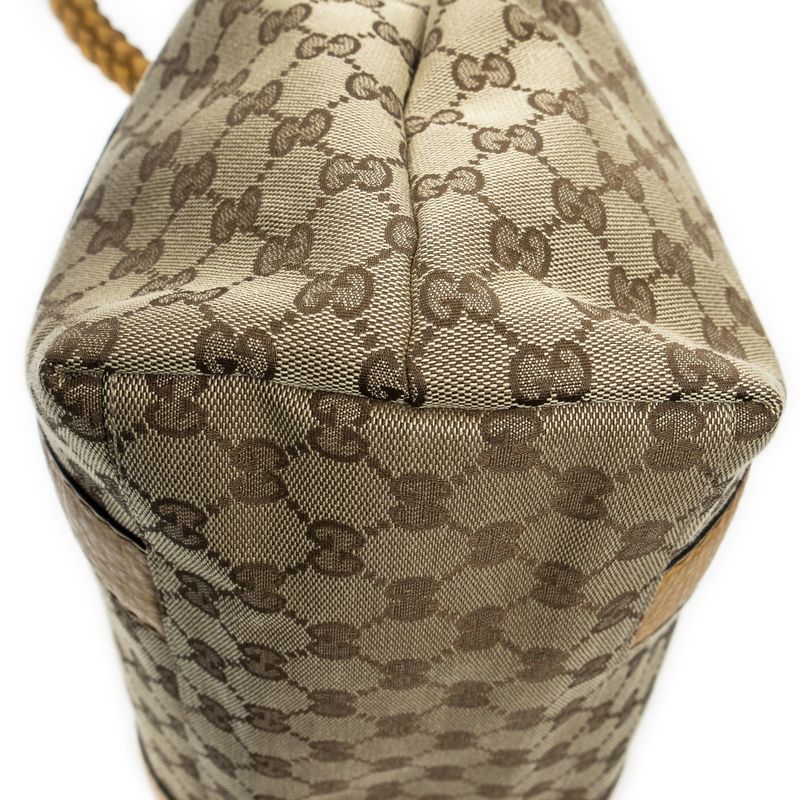 Gucci Vertical Bamboo Bar Shopper Yellow/beige GG Canvas A