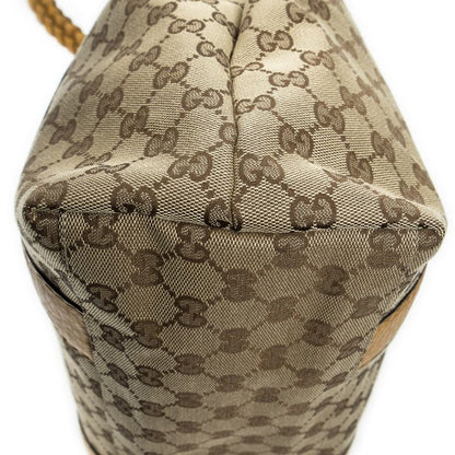 Gucci Vertical Bamboo Bar Shopper Yellow/beige GG Canvas A
