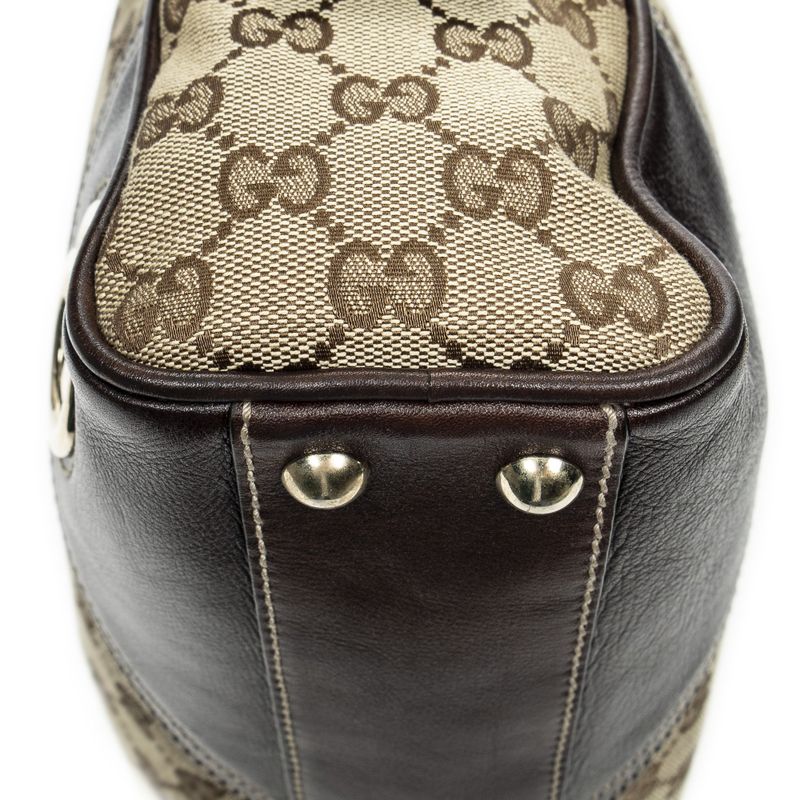 Gucci Brit Satchel Bag Brown/beige GG Canvas A